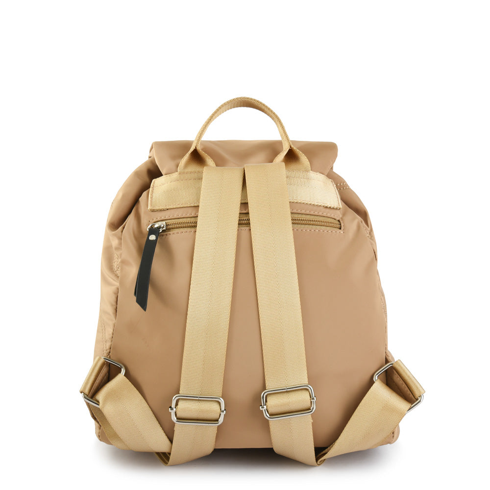 Mochila Con Tapa Grande Lanai Beige