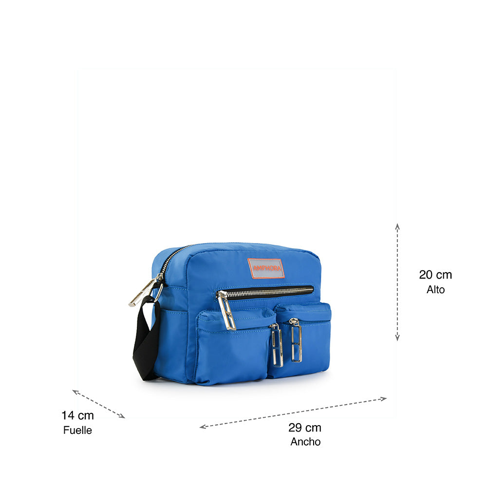 Cartera bandolera dollie mediana azul