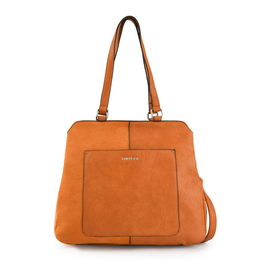 Cartera Dos Asas Tres divisiones Grande Calen Camel