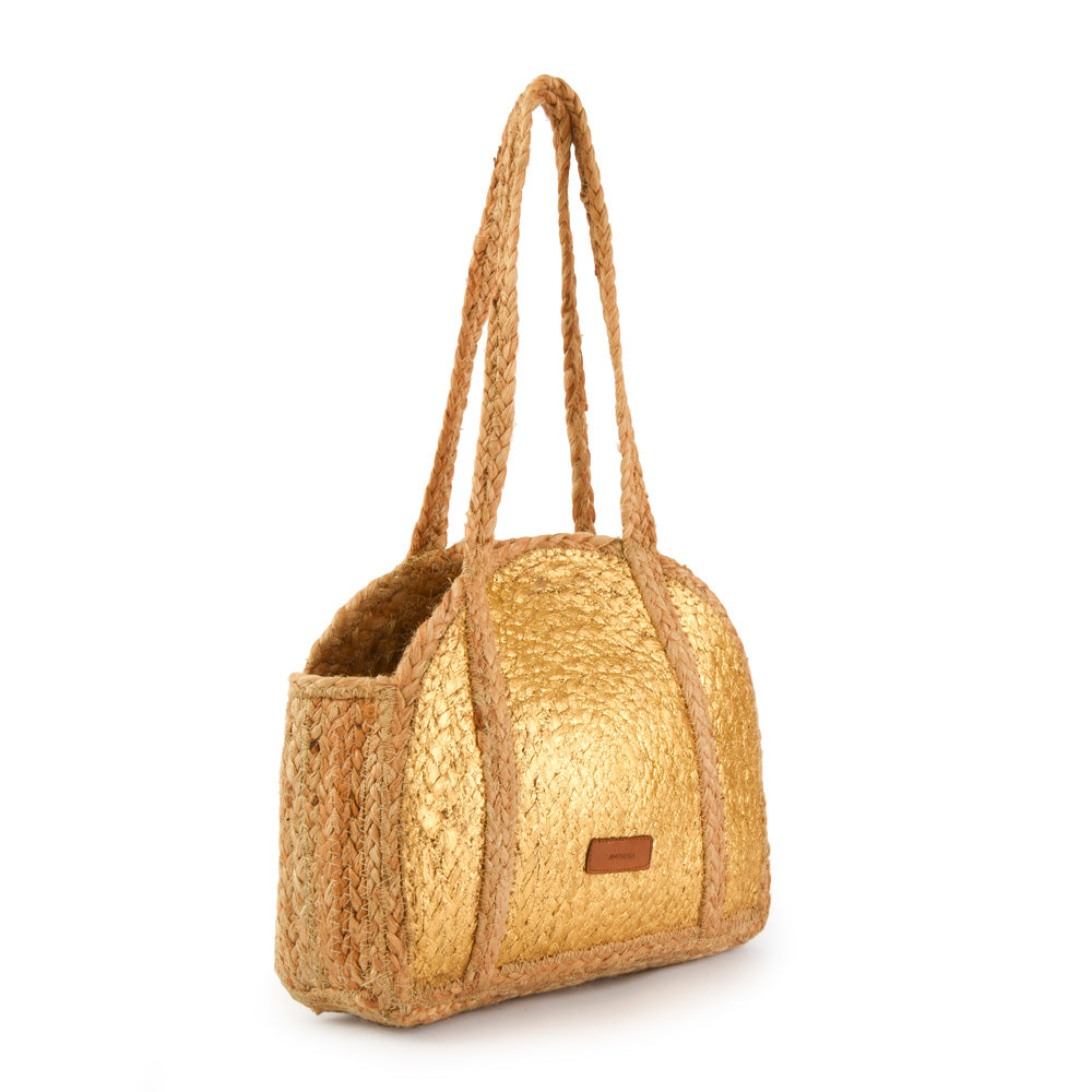 Cartera Dos Asas Grande Sicilia Beige