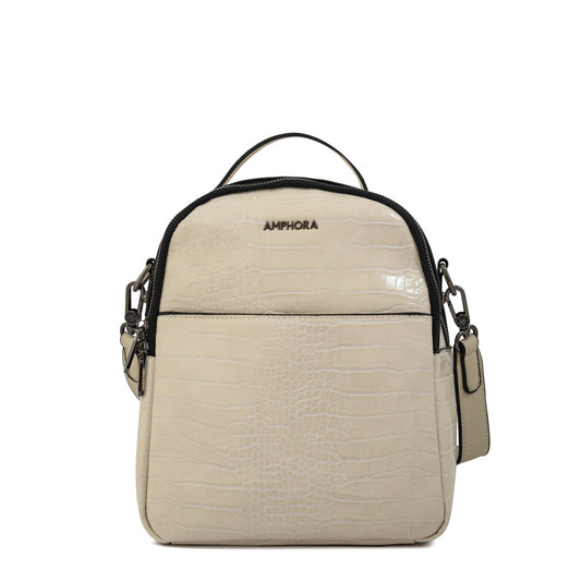 Mochila mediana mile blanco crudo