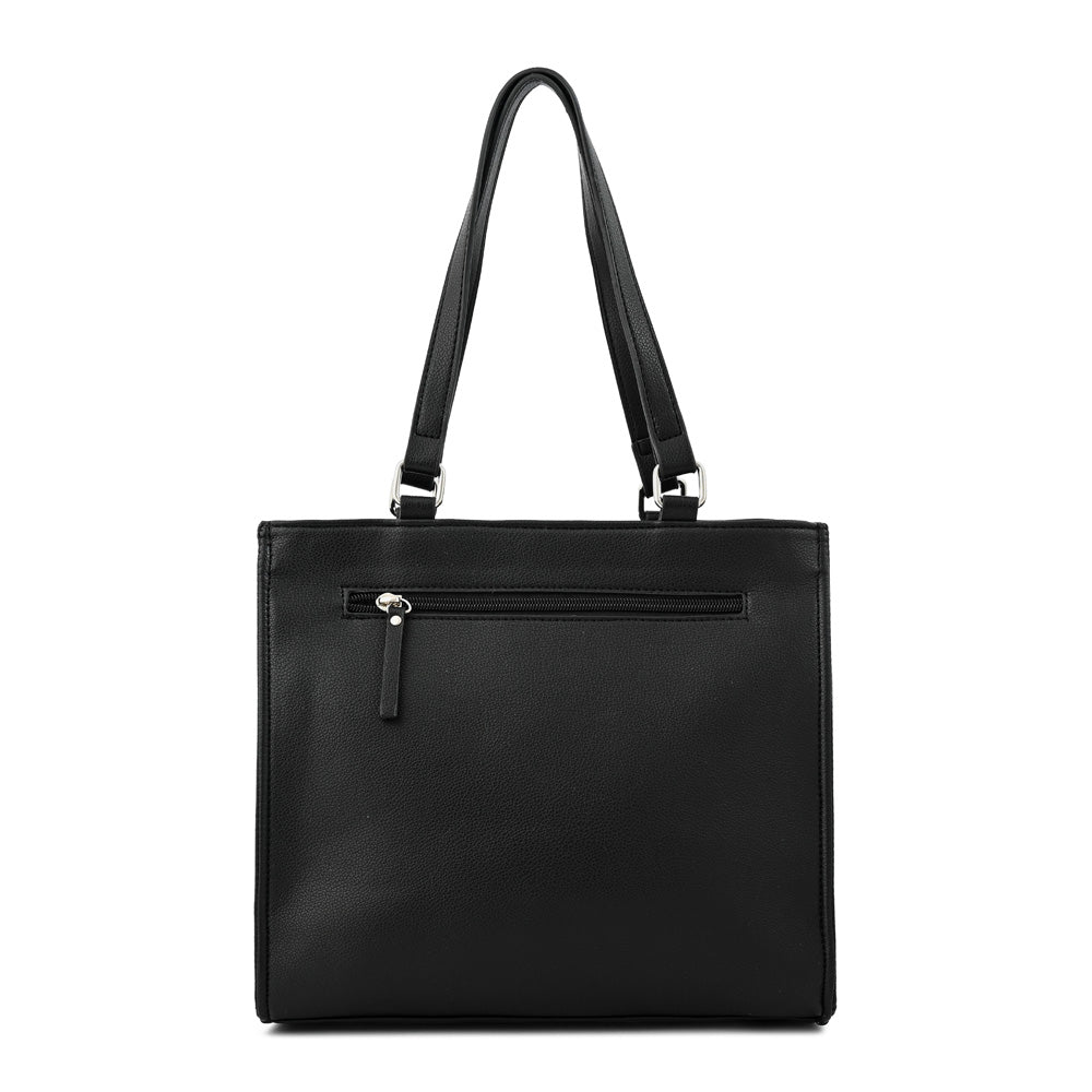 Cartera tote tres divisiones bluma mediana negro