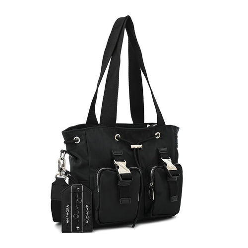 Cartera tote bindi mediana negro