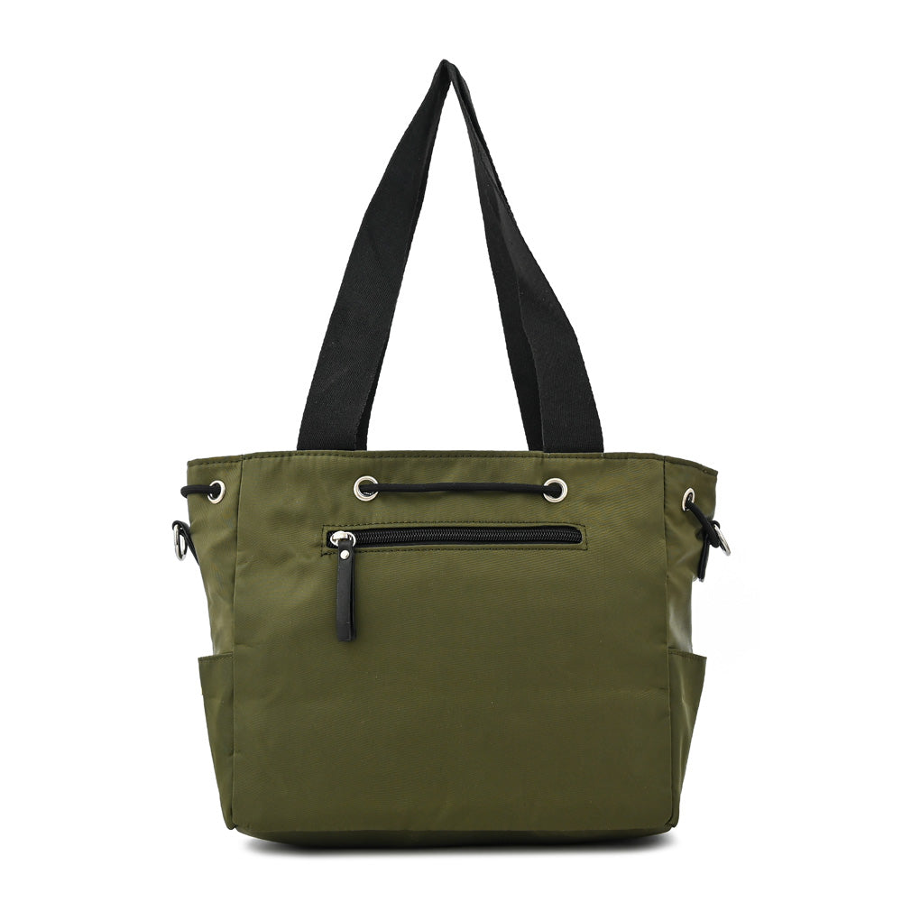 Cartera tote bindi mediana verde oliva