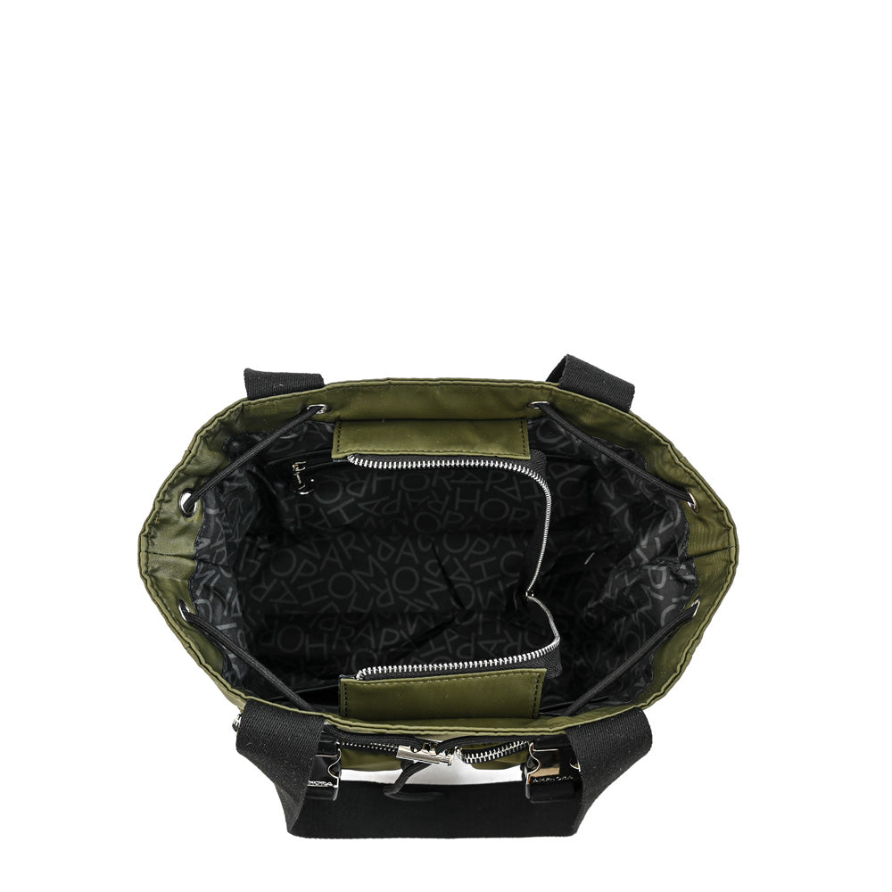Cartera tote bindi mediana verde oliva