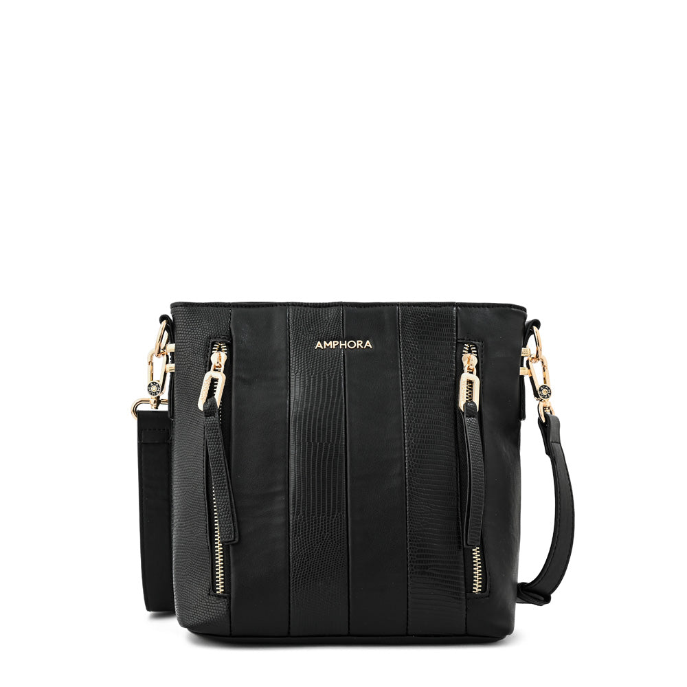 Cartera bandolera manila mediana negro