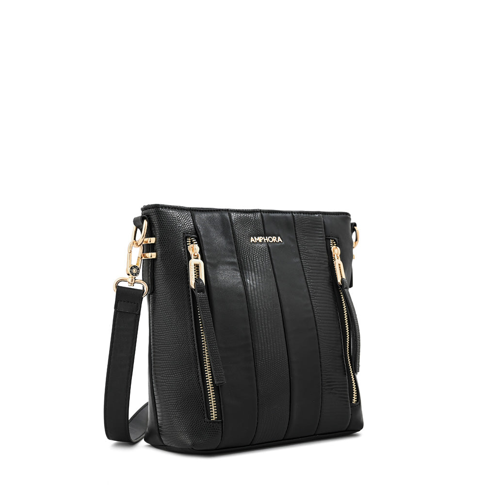 Cartera bandolera manila mediana negro