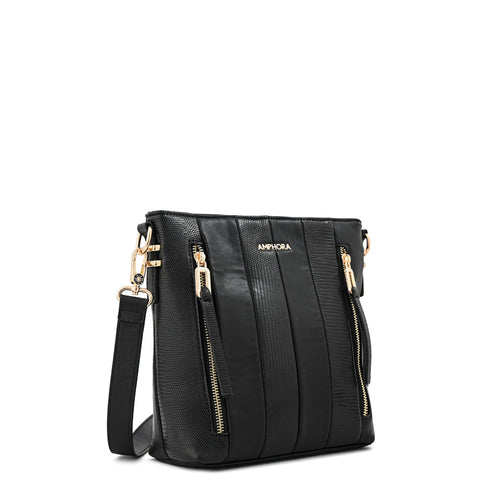 Cartera bandolera manila mediana negro
