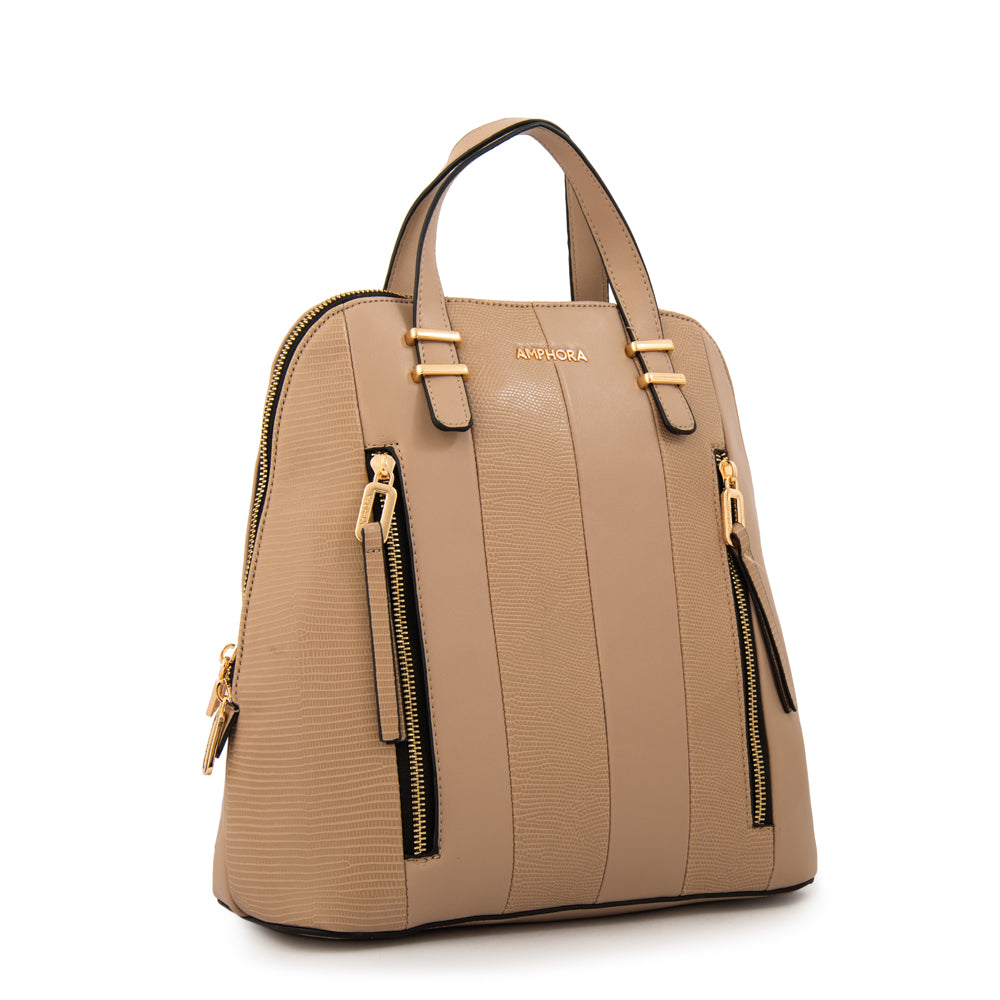 Mochila manila mediana beige oscuro
