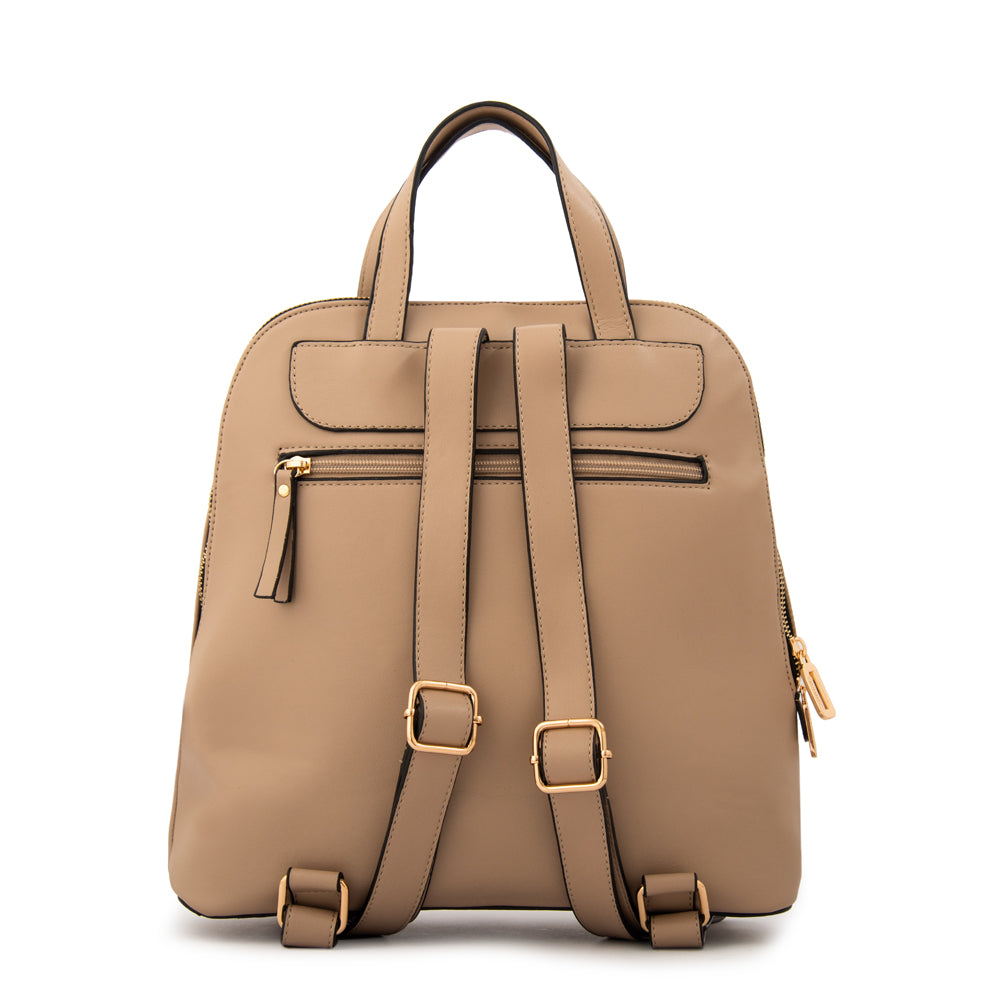 Mochila manila mediana beige oscuro