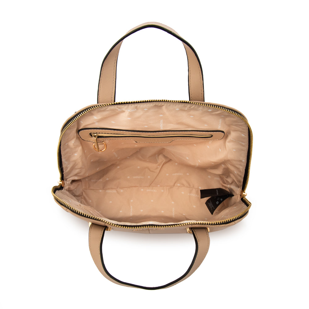 Mochila manila mediana beige oscuro