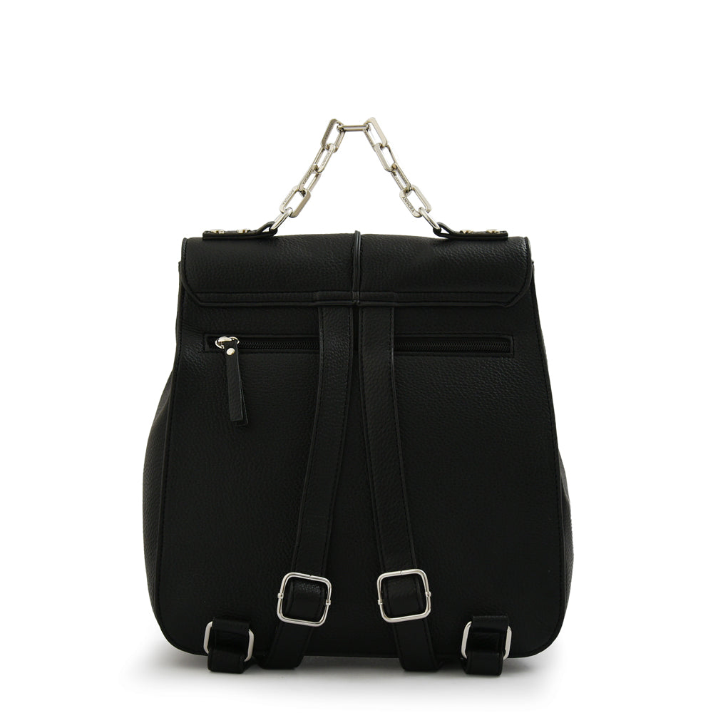 Mochila con tapa carol mediana negro