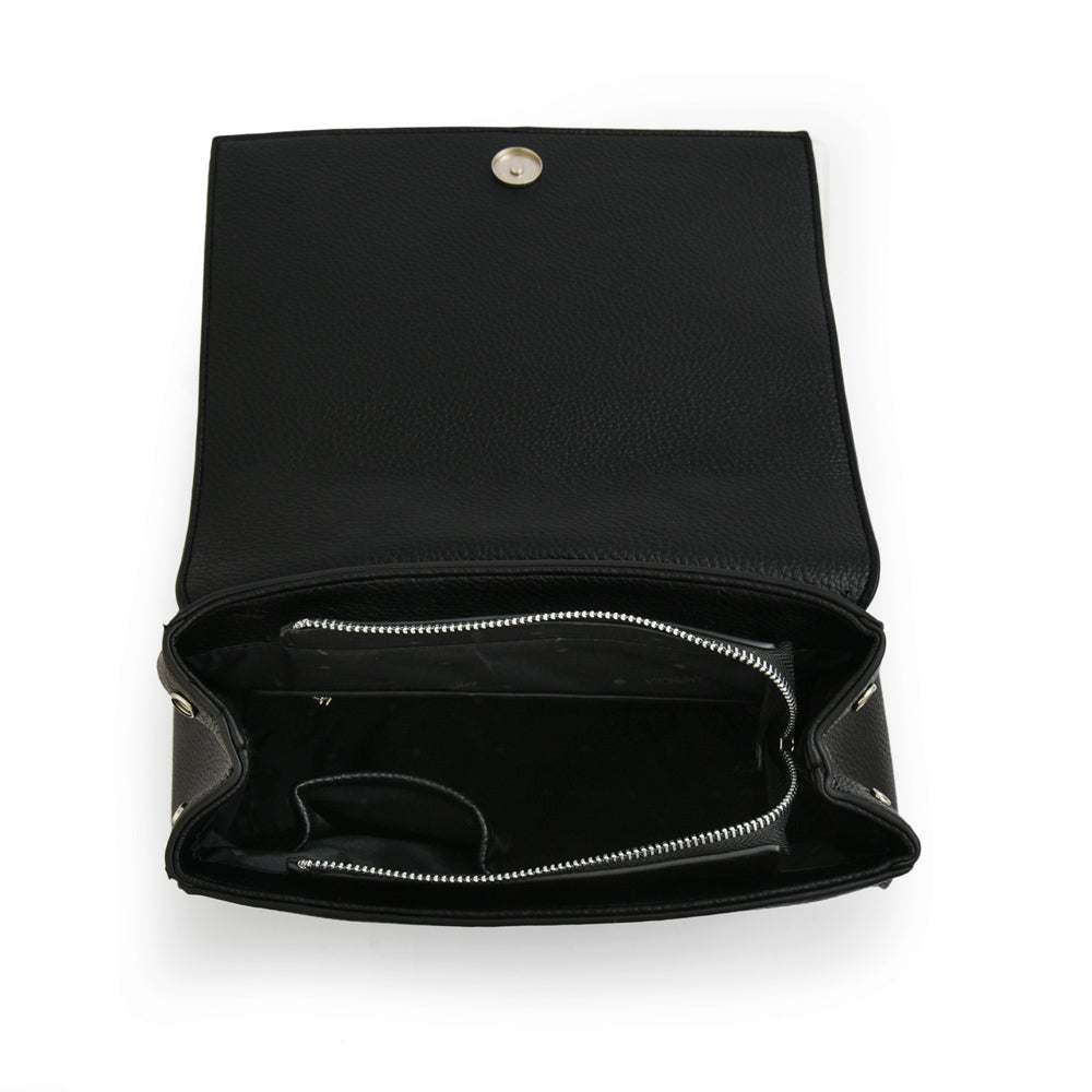 Mochila con tapa carol mediana negro