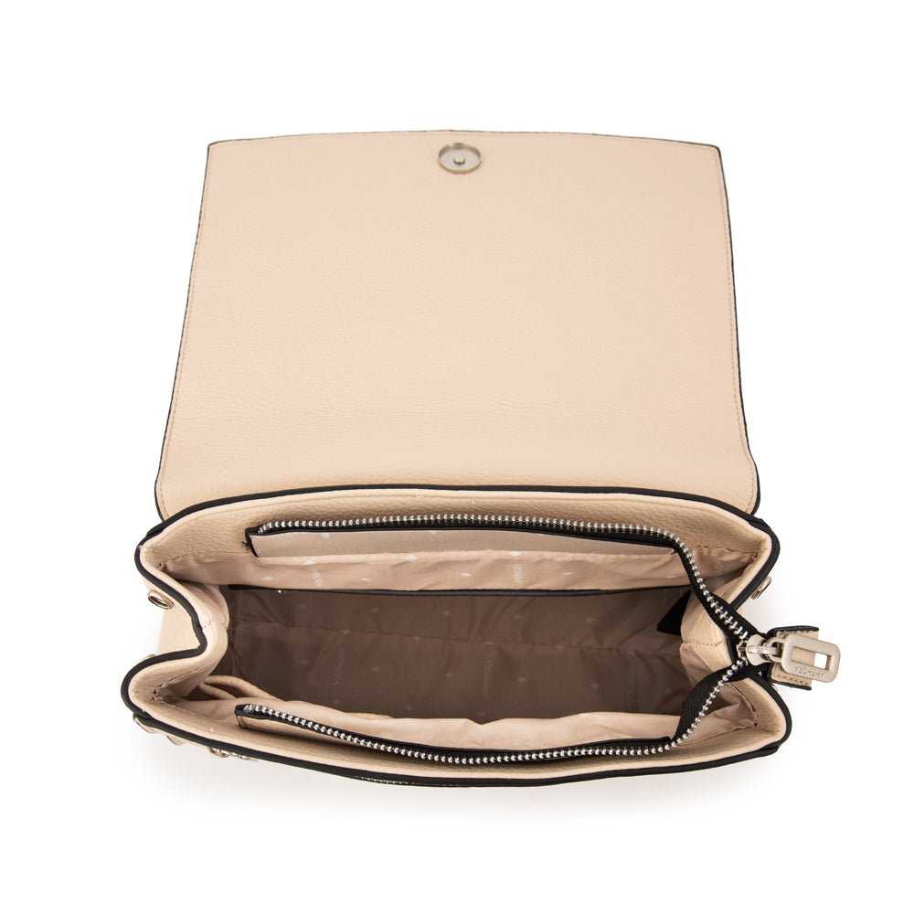 Mochila con tapa carol mediana blanco crudo