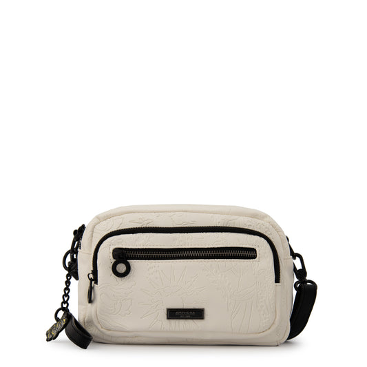 Cartera Bandolera voyage pequeña blanco