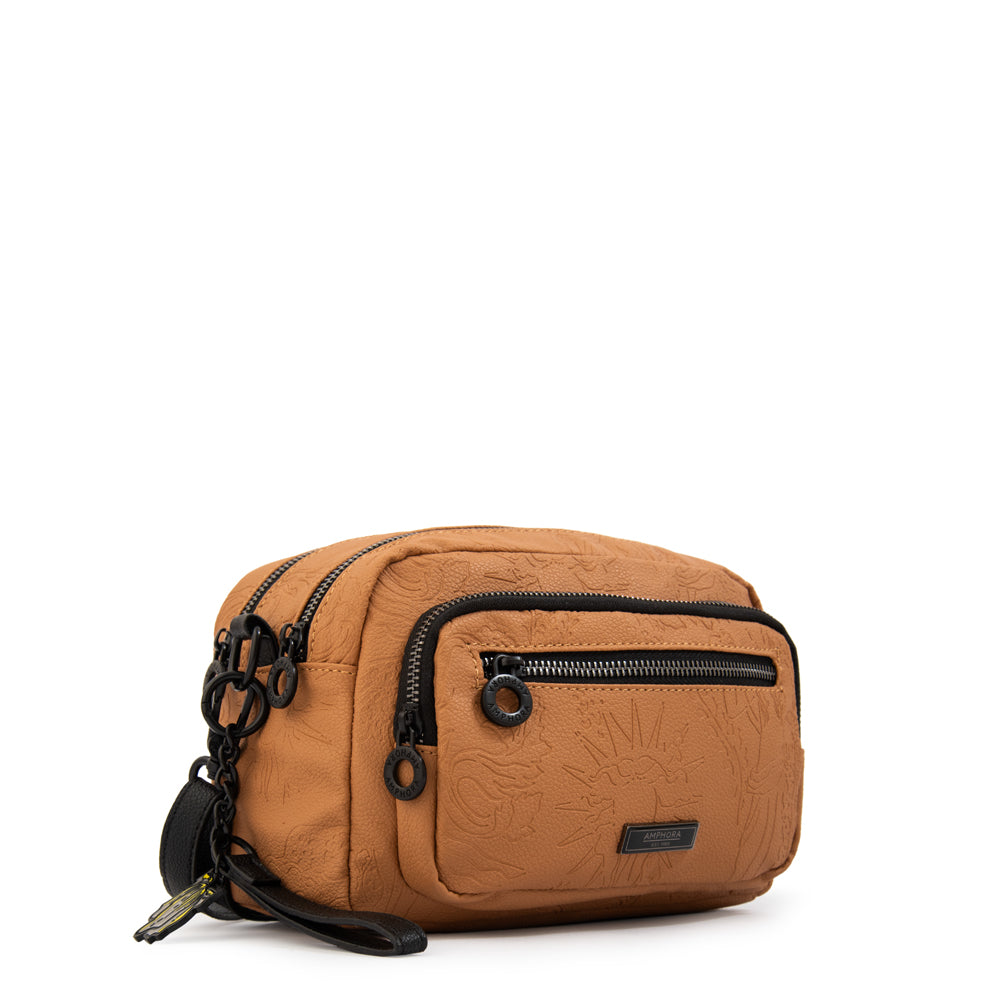 Cartera bandolera voyage pequeña camel