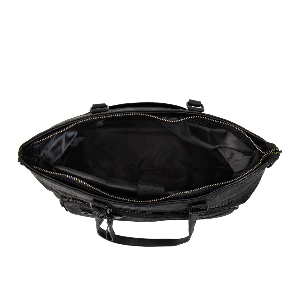 Cartera tote porta notebook voyage grande negro