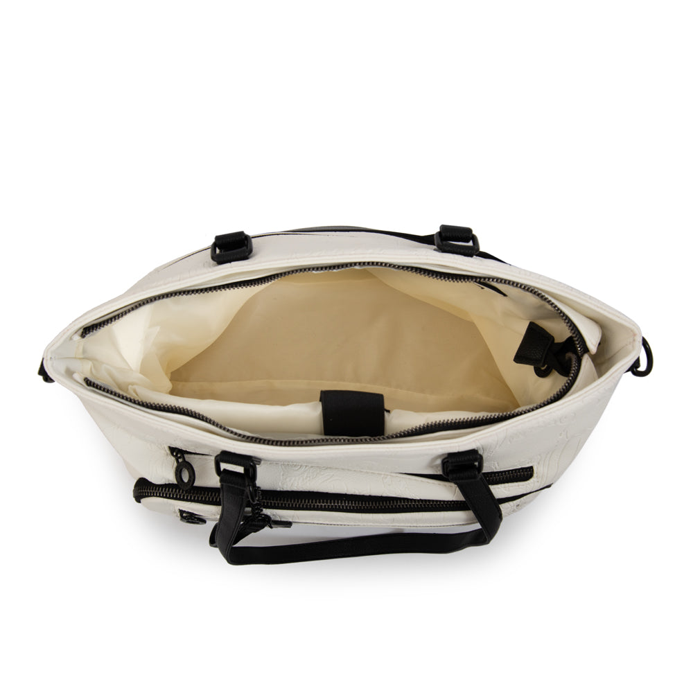 Cartera tote porta notebook voyage grande blanco