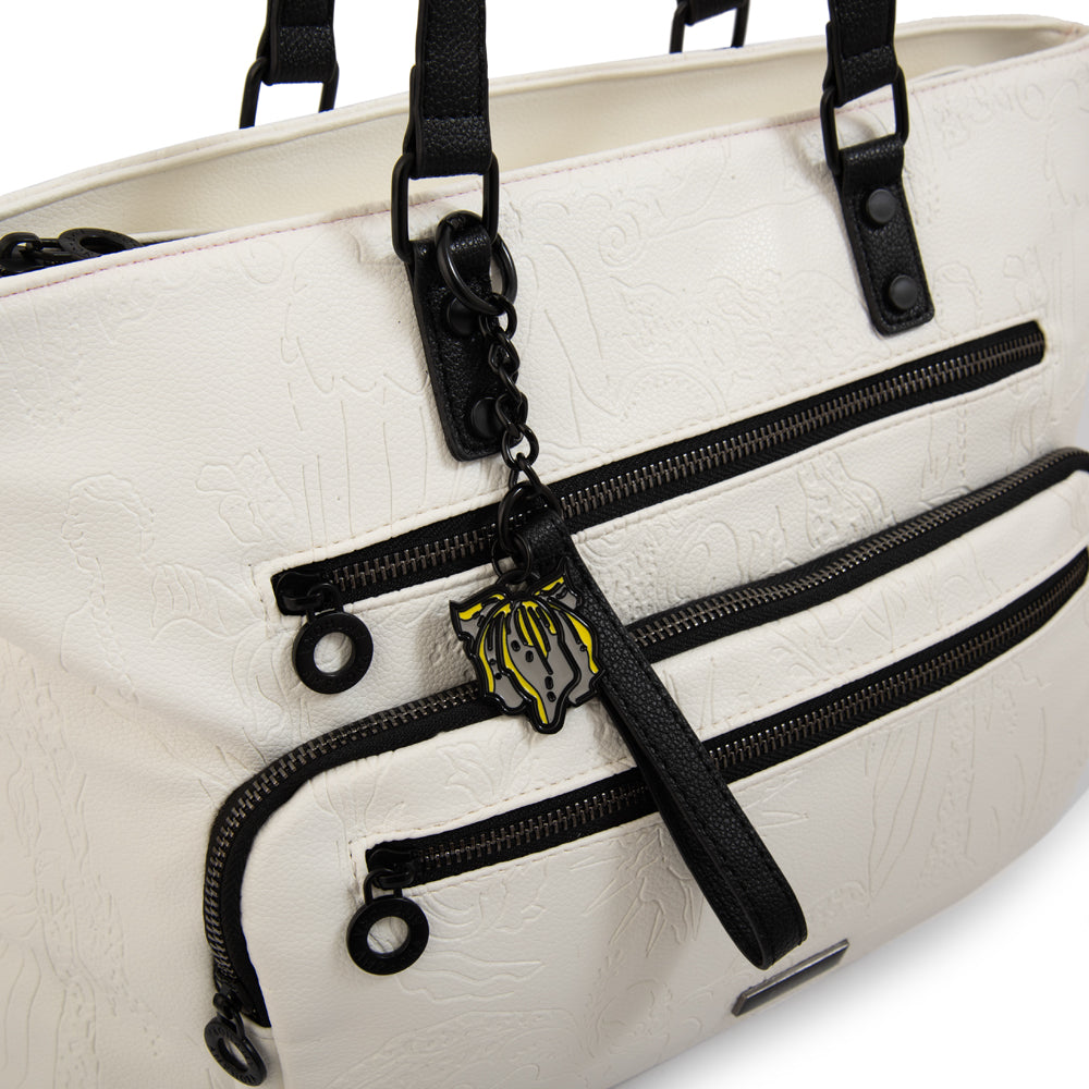 Cartera tote porta notebook voyage grande blanco