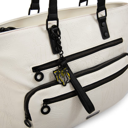 Cartera tote porta notebook voyage grande blanco