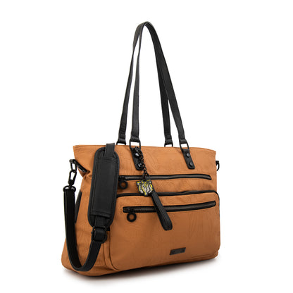 Cartera tote porta notebook voyage grande camel
