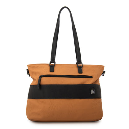 Cartera tote porta notebook voyage grande camel