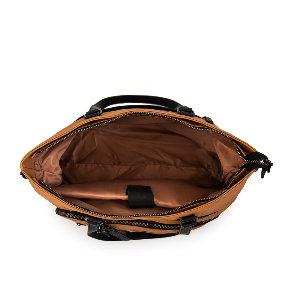 Cartera tote porta notebook voyage grande camel