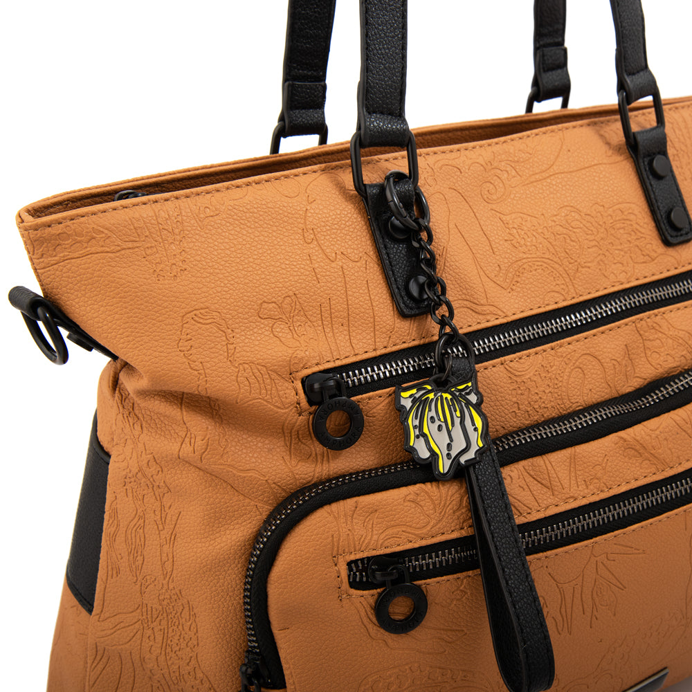 Cartera tote porta notebook voyage grande camel