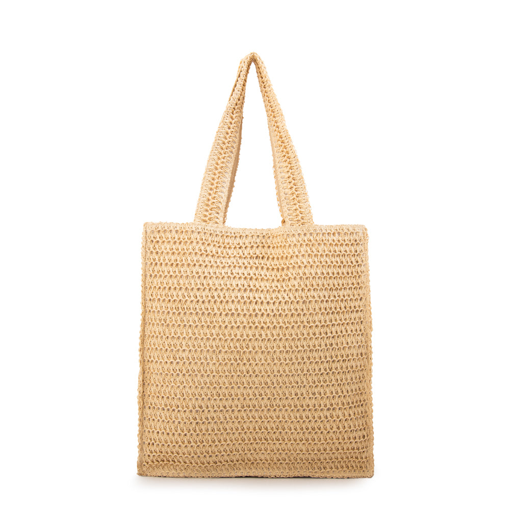 Bolso perla grande beige