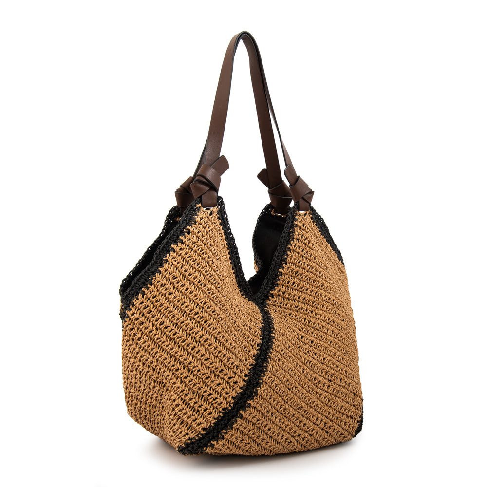 Bolso pirita grande beige oscuro