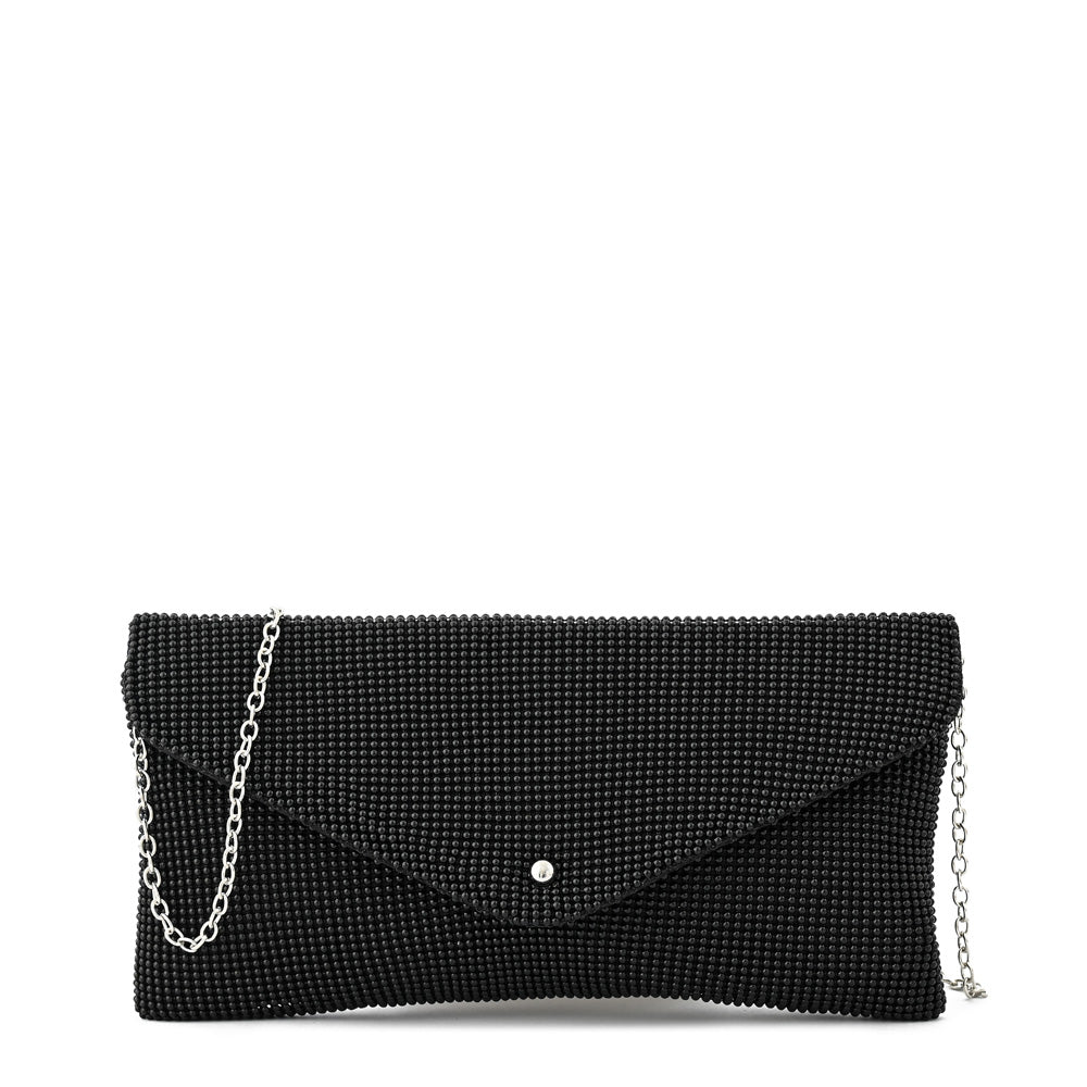 Cartera fiesta con tapa smith pequeña negro