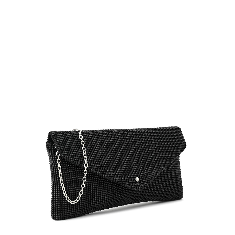 Cartera fiesta con tapa smith pequeña negro