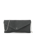 Cartera fiesta con tapa smith pequeña plateado oscuro