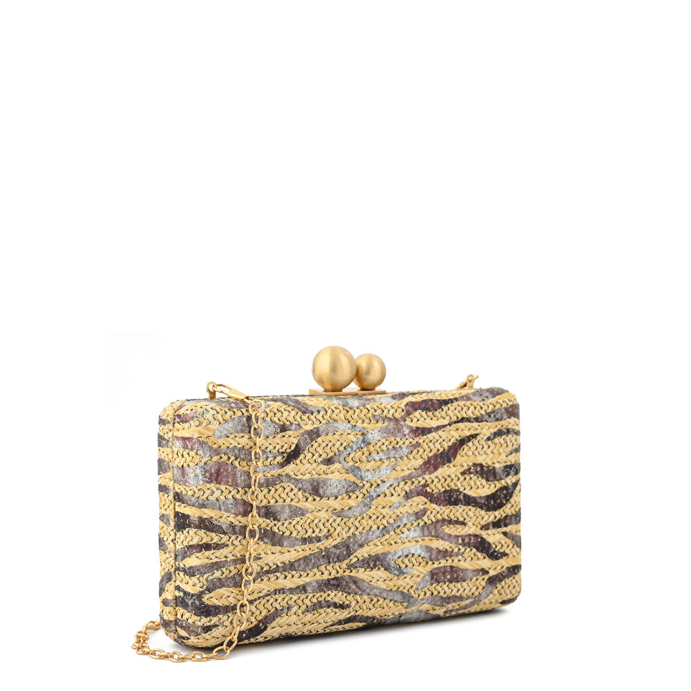 Cartera fiesta milani pequeña beige