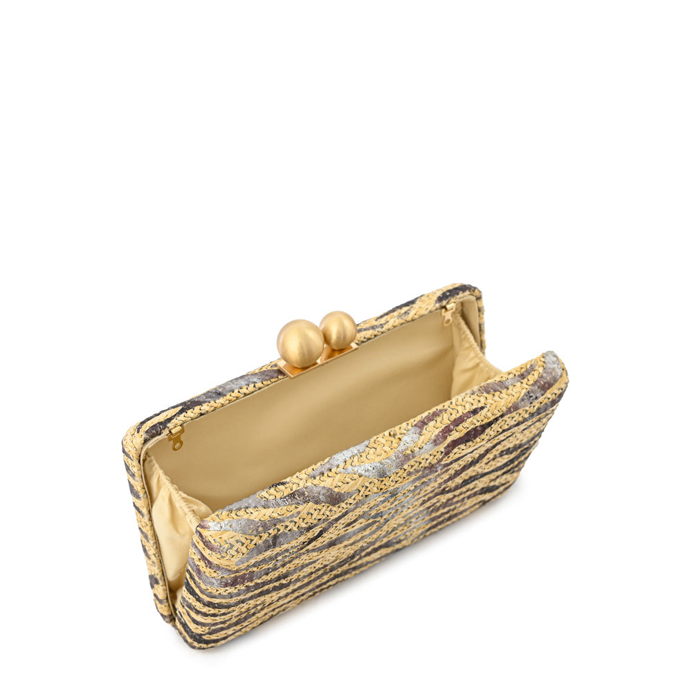 Cartera fiesta milani pequeña beige