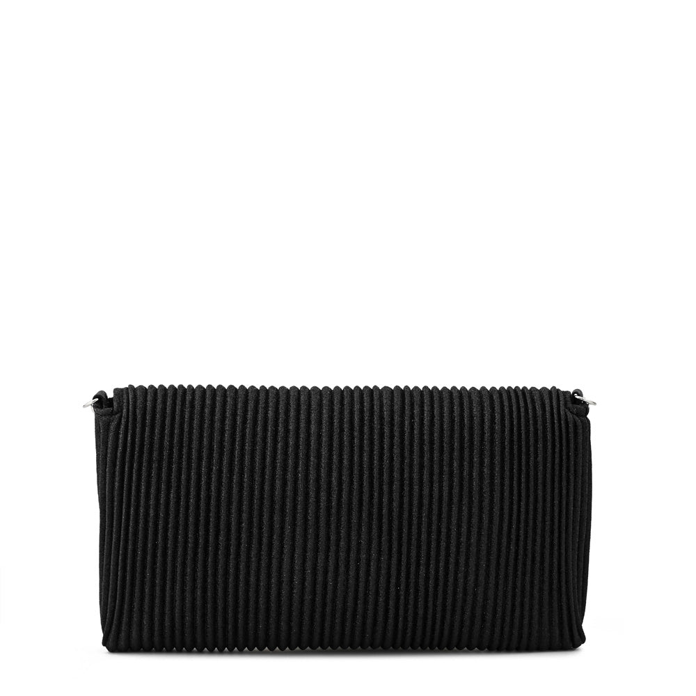 Cartera fiesta con tapa davies pequeña plateado