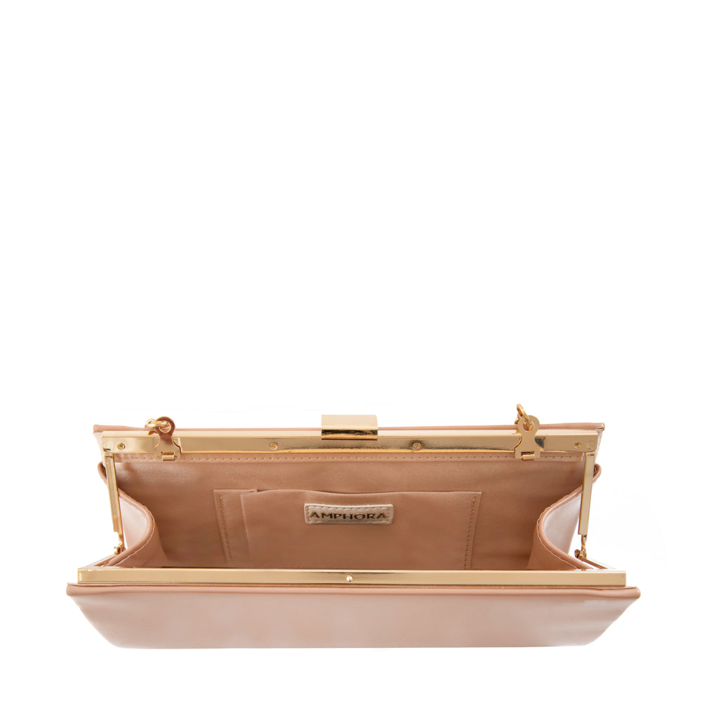 Cartera fiesta parisi pequeña beige oscuro