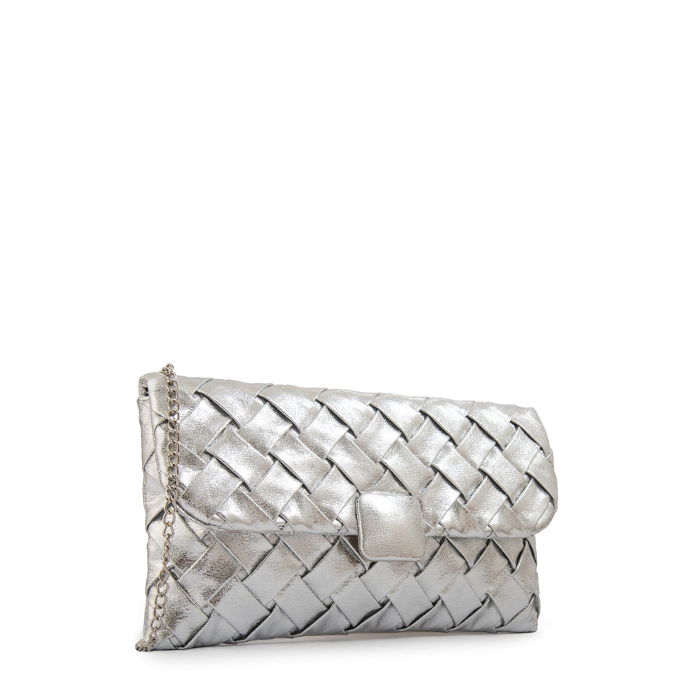 Cartera fiesta morieta pequeña plateado