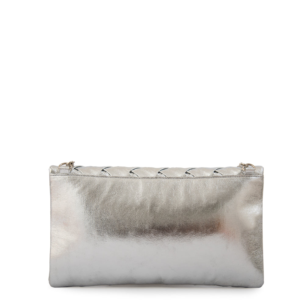 Cartera fiesta morieta pequeña plateado