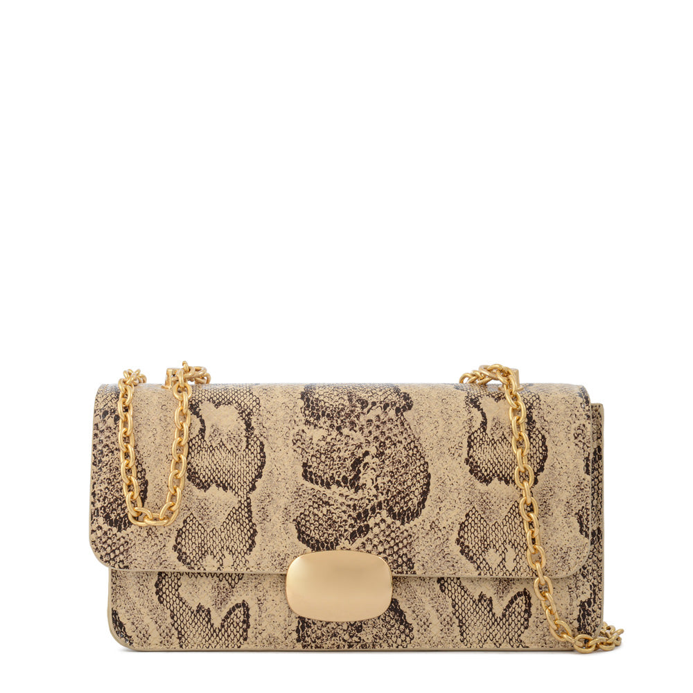 Cartera fiesta beliza pequeña beige oscuro