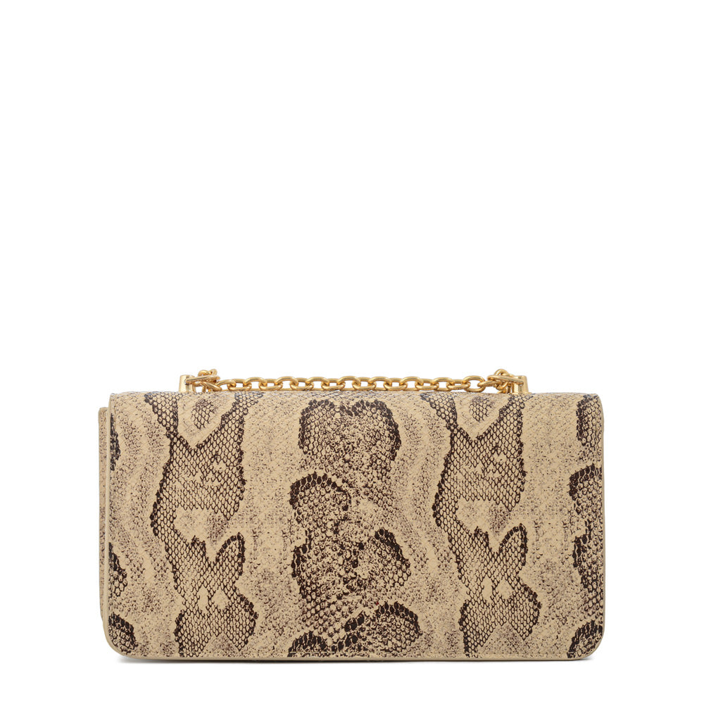 Cartera fiesta beliza pequeña beige oscuro
