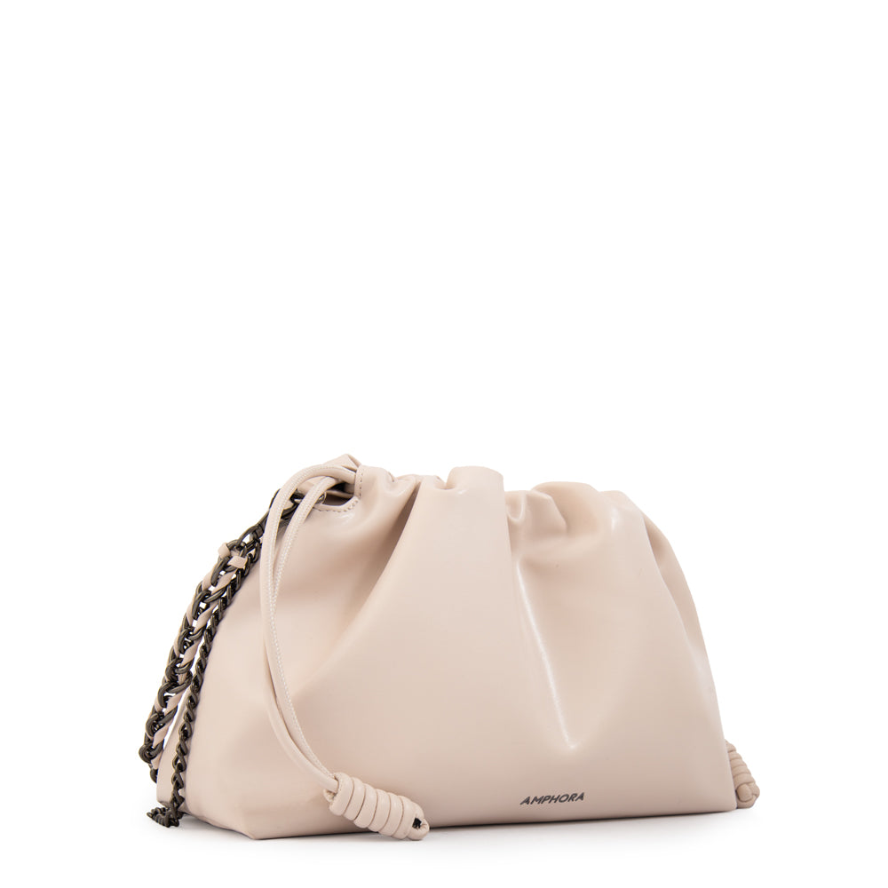 Cartera bandolera isabella pequeña beige