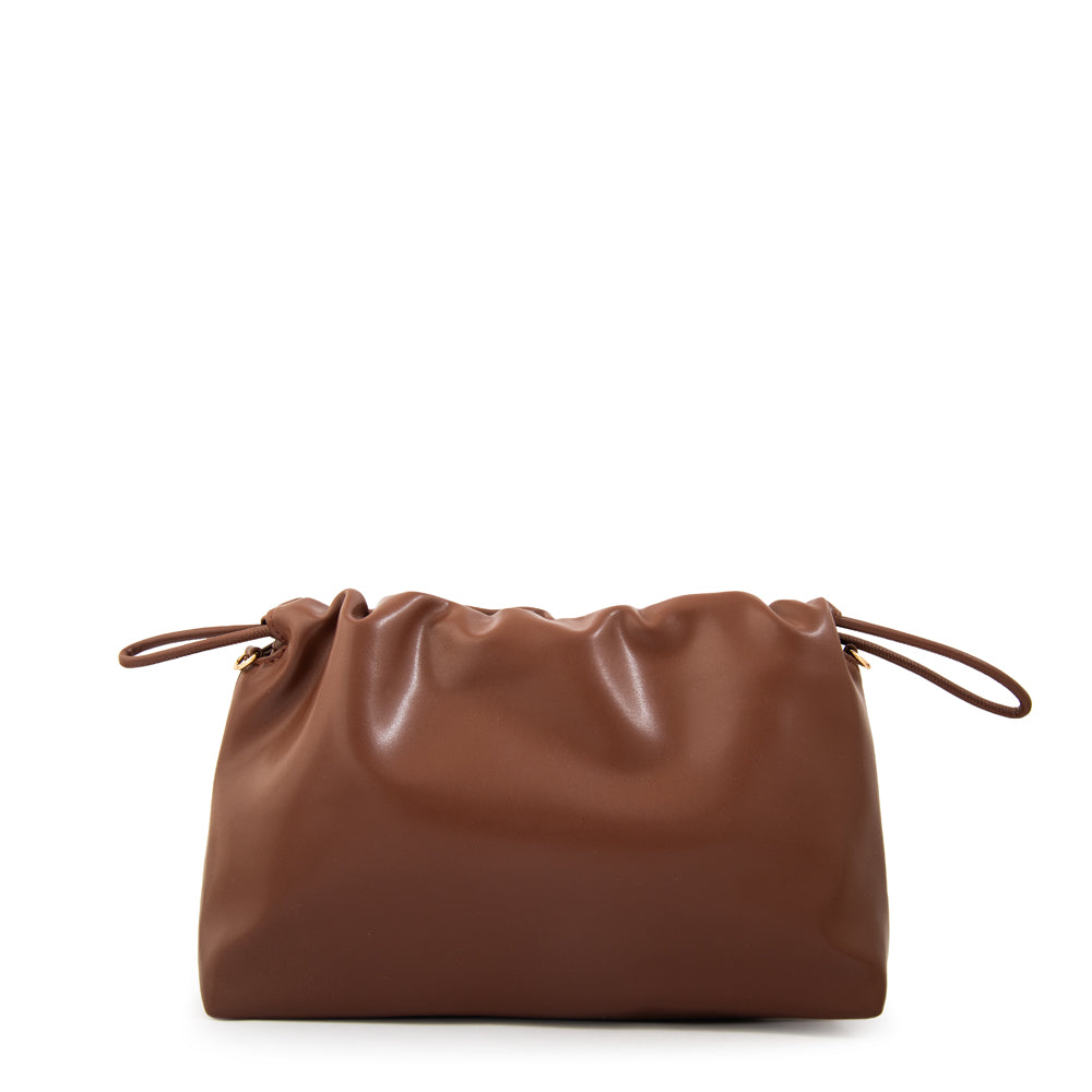 Cartera bandolera isabella pequeña café oscuro