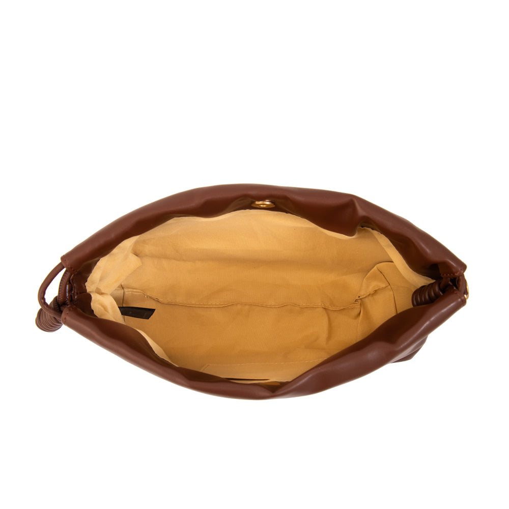 Cartera bandolera isabella pequeña café oscuro