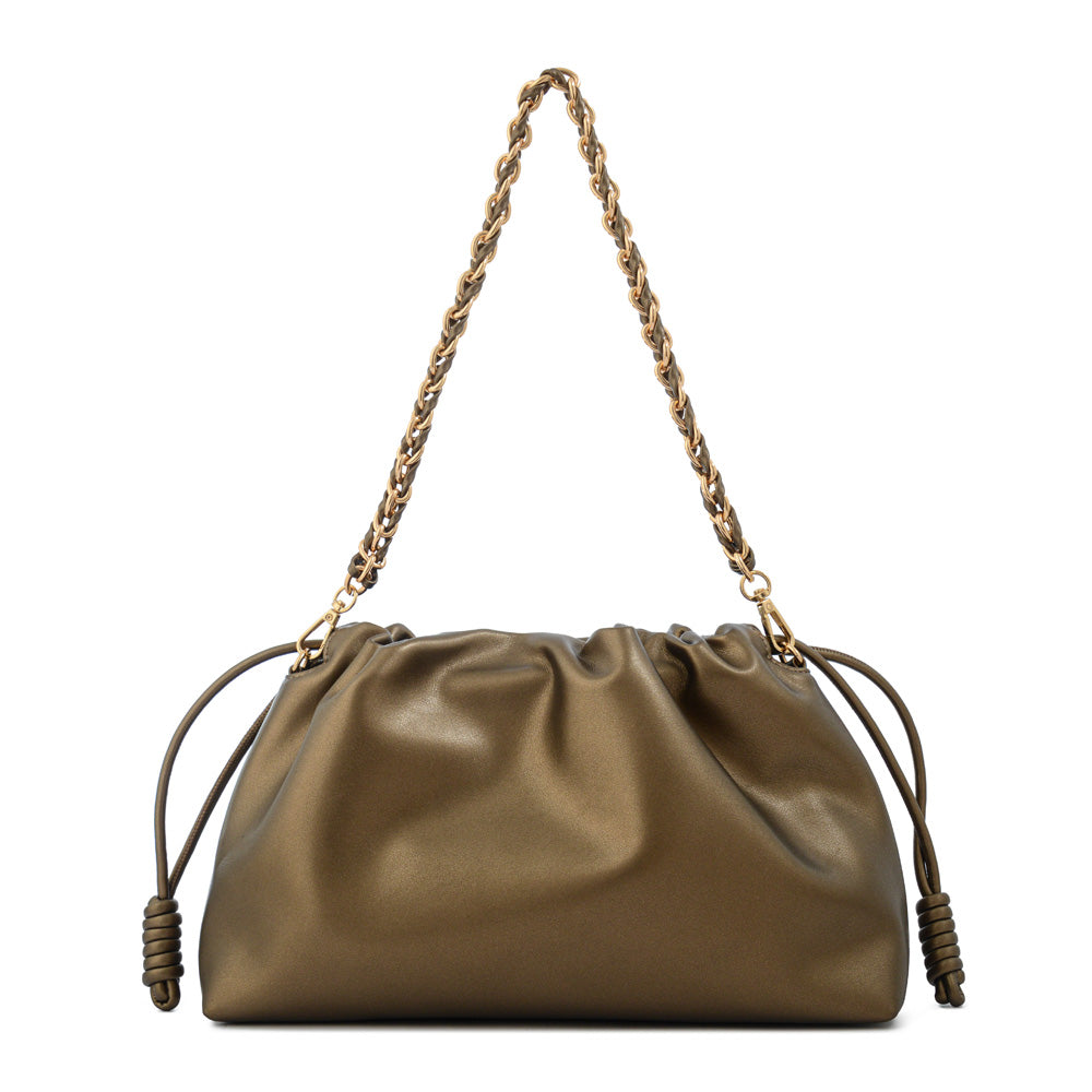 Cartera bandolera isabella pequeña dorado oscuro