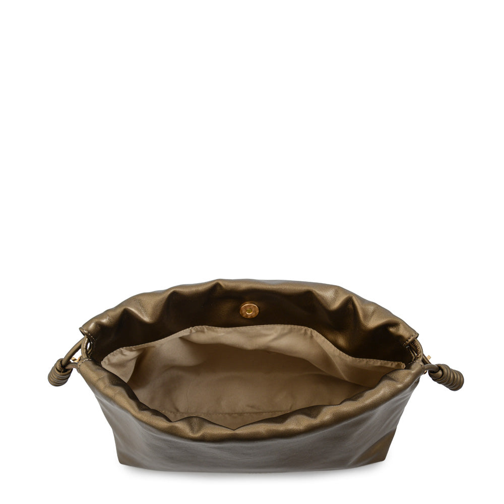 Cartera Bandolera isabella pequeña dorado oscuro