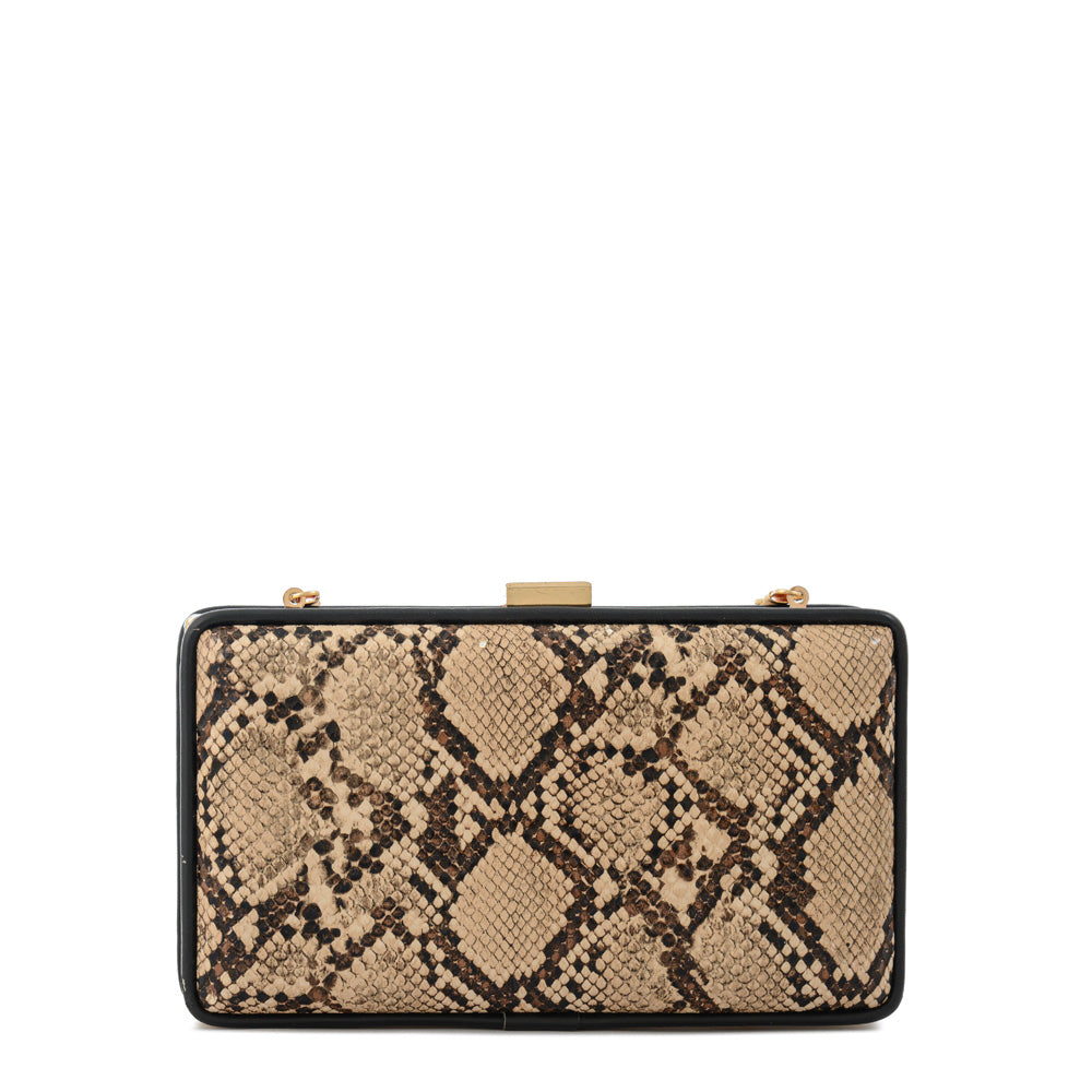 Cartera fiesta deity pequeña beige oscuro