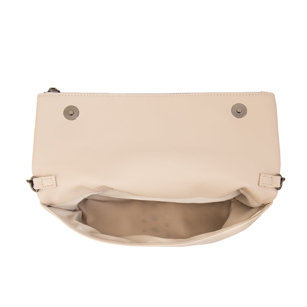 Cartera bandolera stefani pequeña blanco crudo