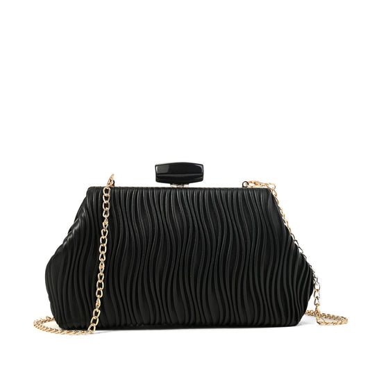 Cartera fiesta perla pequeña negro