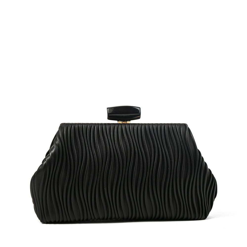 Cartera fiesta perla pequeña negro